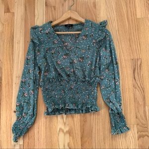 Blue Flower Blouse
